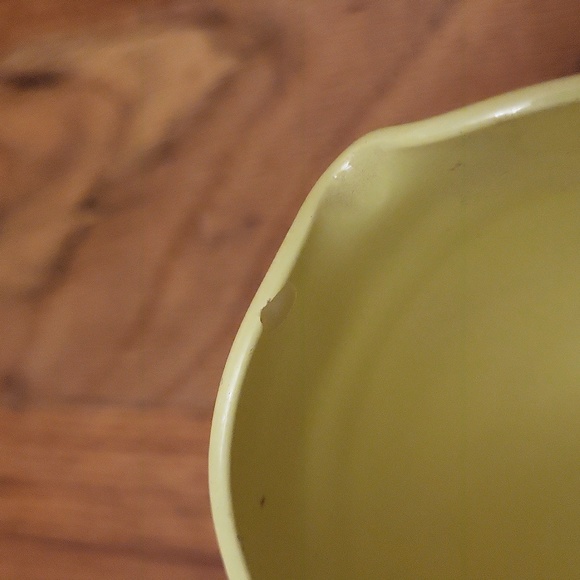 Hazel Atlas Moderntone Platonite Lemon Yellow Milk Glass VTG MCM SugarCreamer30s - Picture 5 of 6